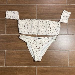 LA Hearts Two Piece Flower Swim Suit